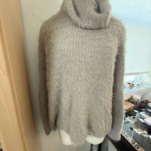Express Gray Cowl Neck Sweater with Relaxed Fit